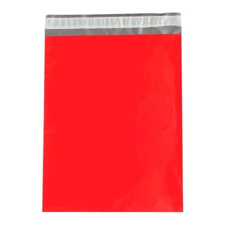 Box Packaging Colored Poly Mailers 12W x 15-1/2L 2.5 Mil Red 100/Pack CPM1215R